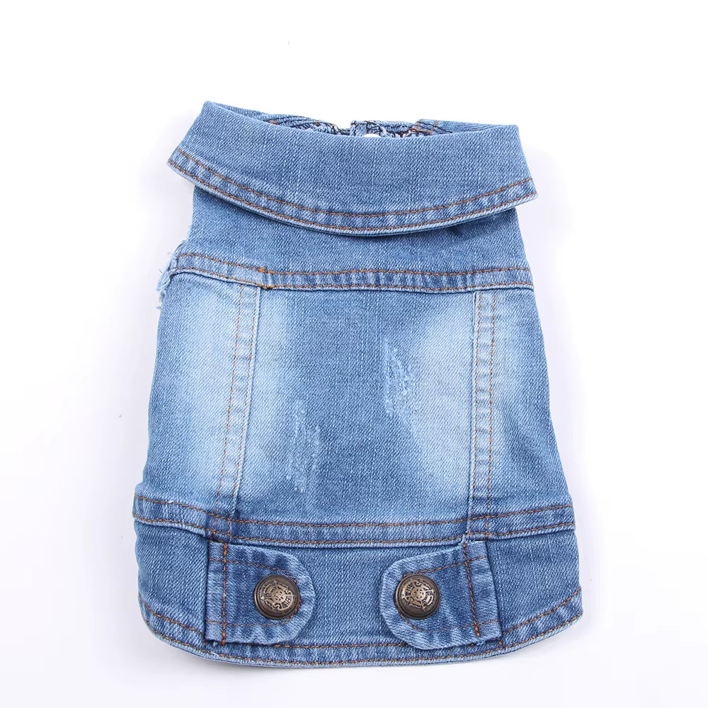 PawVibe Denim Jacket – Cool & Comfy Jean Style for Trendy Pups