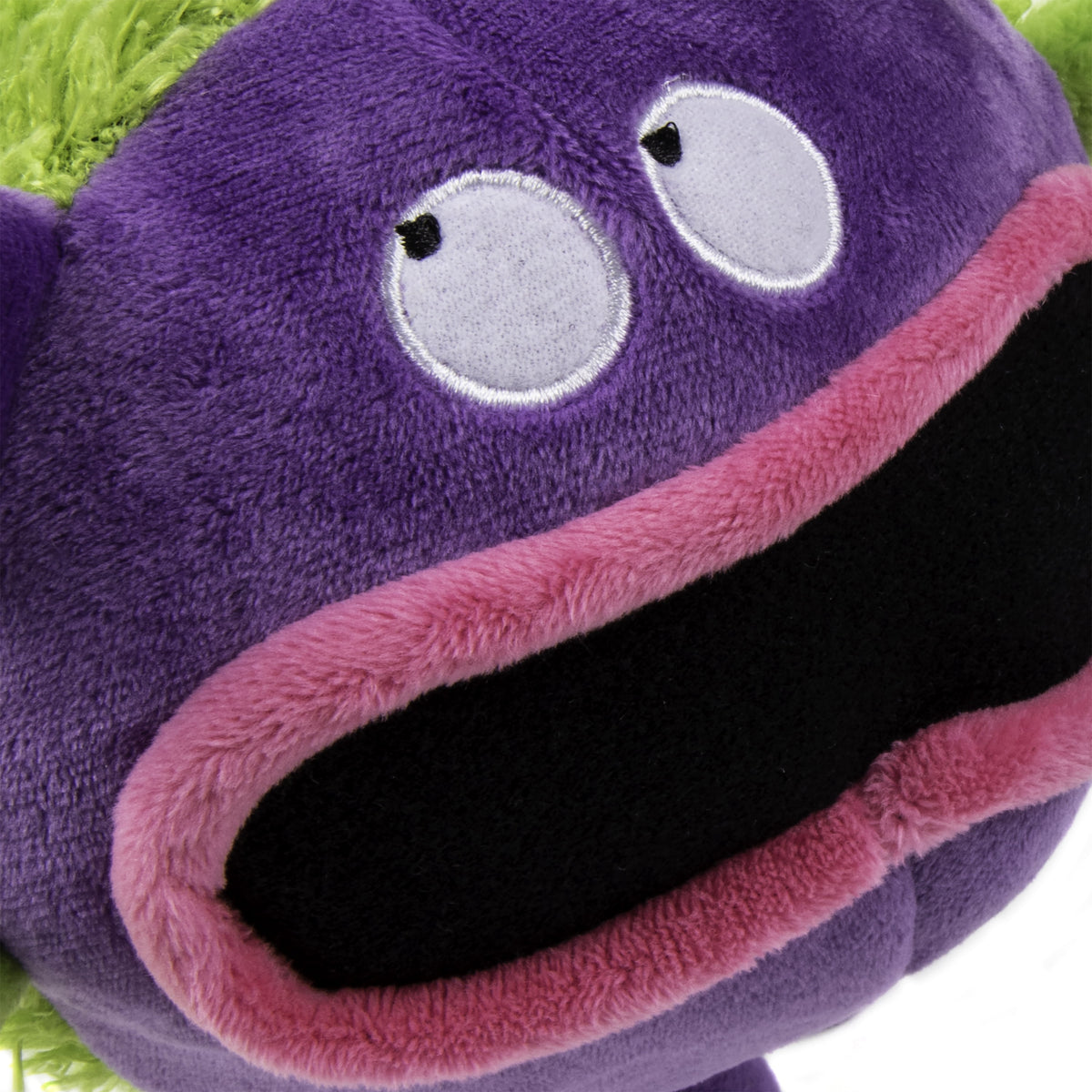 Playclean Germs Squeaky Plush Dog Toy with Odor-Eliminating Essential Oils, Chew Guard Technology - Purple, Large